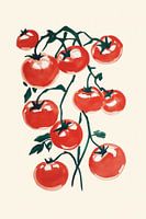 Rote Tomaten am Rebstock