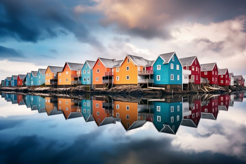 Bunte Stadt am Wasser von Ellen Reografie