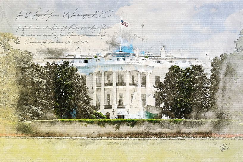 Maison Blanche, Washington DC par Theodor Decker