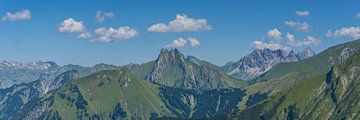 Panorama van Wildengundkopf naar Höfats, Allgäuer Alpen van Walter G. Allgöwer