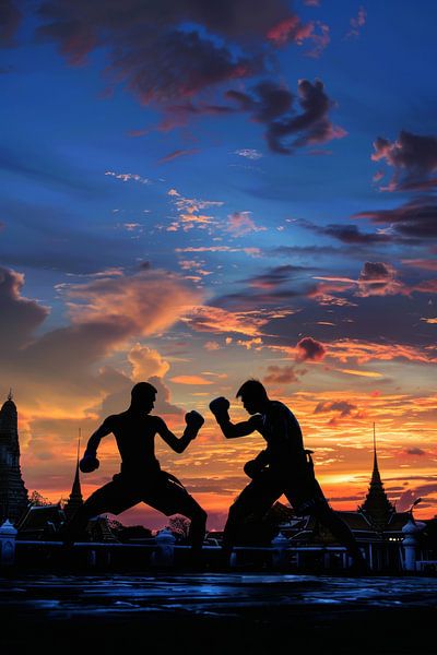 Fight in the sunset by Poster Art Shop