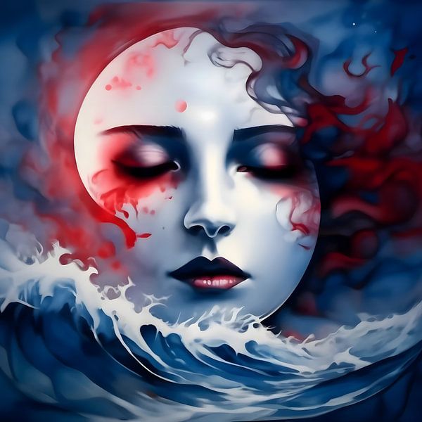 Sleeping moon. Dreams of the sea by Mariia Merkulova