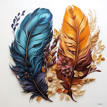 kleurige veren van Gelissen Artworks