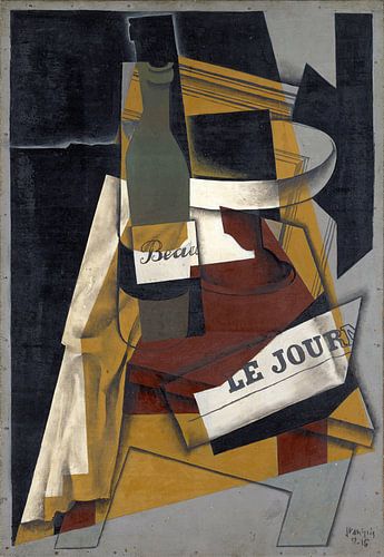 Fles en Fruitschotel, Juan Gris