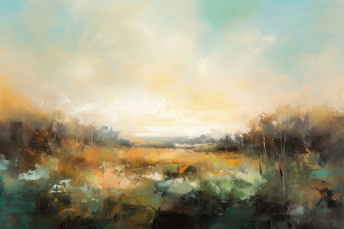 Abstrakte Landschaft "Ich liebe die Natur"