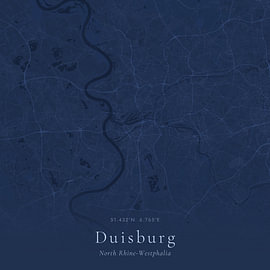 Vintage map of Duisburg, Germany by Prints of Place