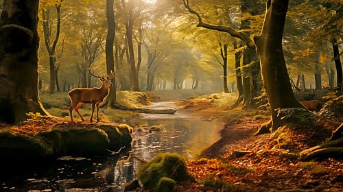 Rotwild in der Stille