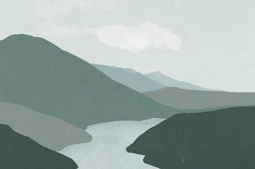 Grafische Landschaft II von Isaura Avalon