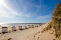 chalets de plage bleu
