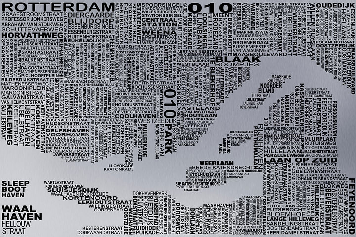 Kaart van Rotterdam (gezien bij vtwonen) van <span class="secondary-font">Stef van Campen</span>
