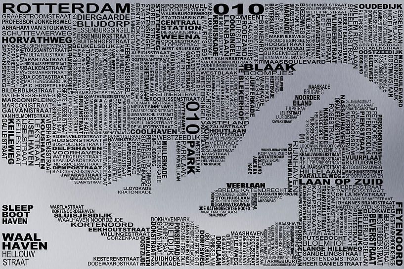 Karte von Rotterdam von Stef van Campen