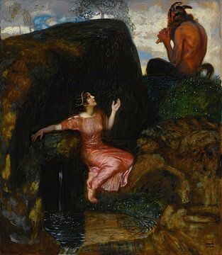Franz von Stuck - An der Quelle (Lauschende Nymphe) von Peter Balan