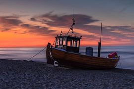 Viskotter op het strand van Ahlbeck van Markus Lange