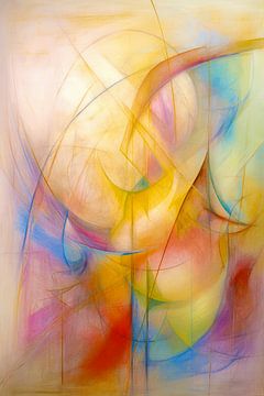 Pastel, abstract - minimalisme van Joriali Abstract