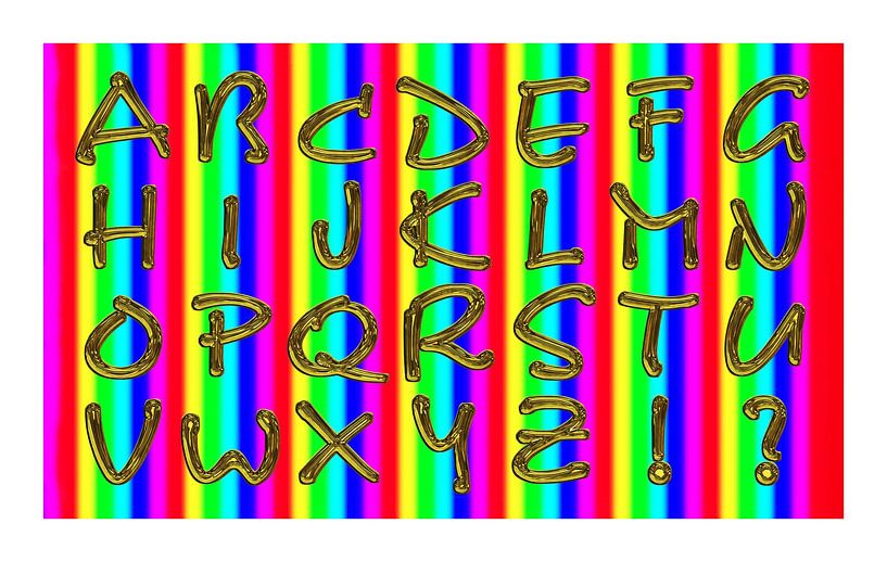 Alphabet No.5 Design "Rainbow" by L.A.B.