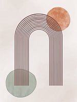 Neutral Earth Tones | Mid-Century Minimalist Abstract Modern Artwork 01