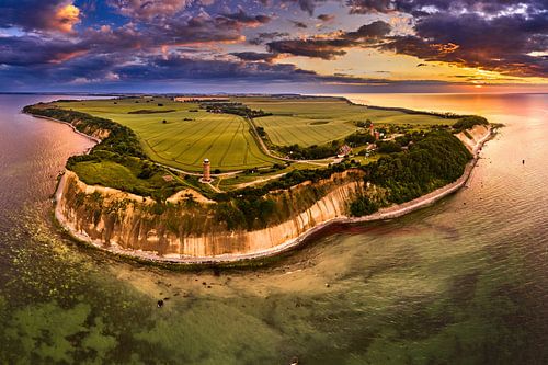 Blick auf Kap Arkona Rügen mit Leuchttürmen