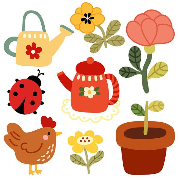 Elément mignon pour la saison d'automne par riz_studio