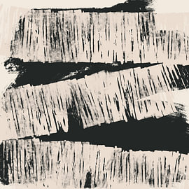 Linien. Abstrakte Malerei in Schwarz-Weiß. von Dina Dankers