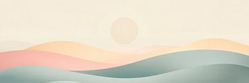 Zacht heuvellandschap van Poster Art Shop