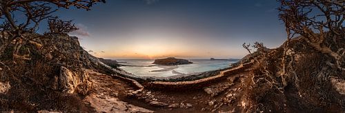 Landschap op het strand van Balos op Kreta, Griekenland.