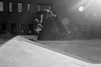 skateboarder zwart/wit