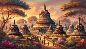 Golden Hour at Borobudur