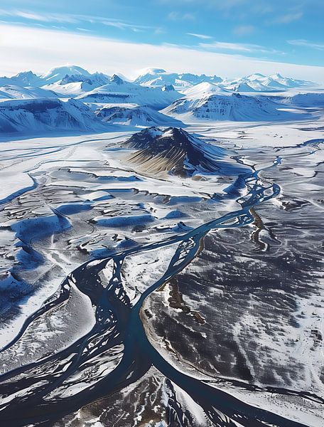 Weites Land: Berge und Ebenen von fernlichtsicht