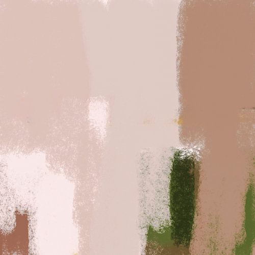 A modern abstract piece in soft, tranquil wabi-sabi colours.
