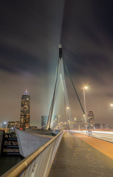 Erasmus Bridge by night by Daniëlle Langelaar Photography