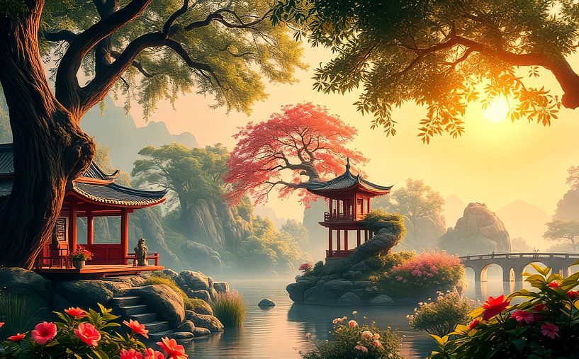 art oriental paysage et jardin par Egon Zitter
