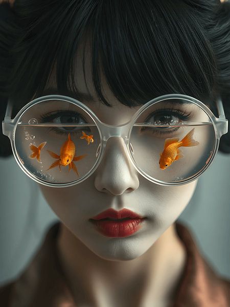 Mysterieuze vrouw geisha van Jolique Arte