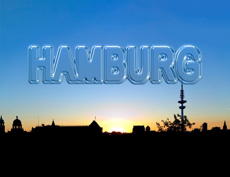 Glass lettering Hamburg by L.A.B.