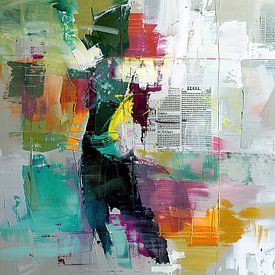 Abstrakte Kunst Bewegung | Bewegliche Frau von Blickfänger Gemälde