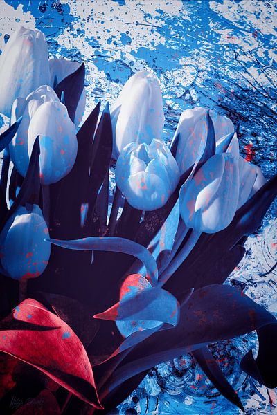 Dutch tulips in paint by Helga Blanke