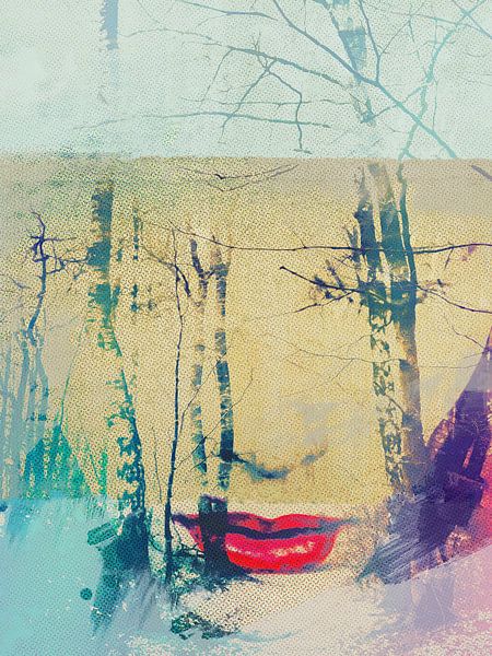 Another face in the forest by Gabi Hampe