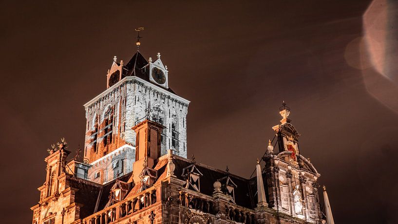 Detail photo of the old town hall in Delft by Michael Fousert