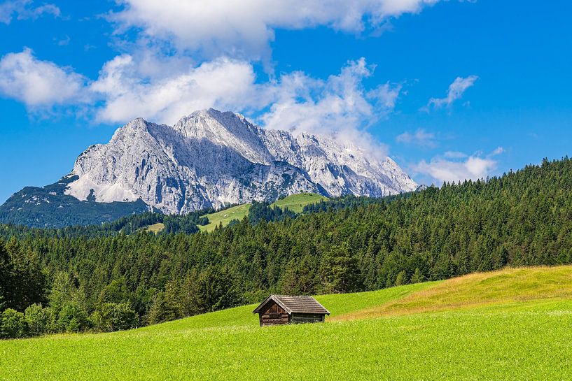 Hay hut in the hummock meadows between Mittenwald and Krün by Rico Ködder