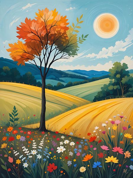 Tree in the meadow by HorizonArtistry