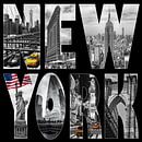 New York City collage von Bart van Dinten Miniaturansicht