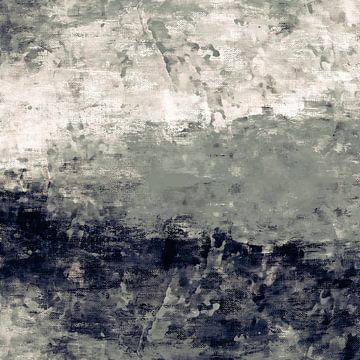 Winter Morgen Abstrakter Expressionismus in Grau von Mad Dog Art