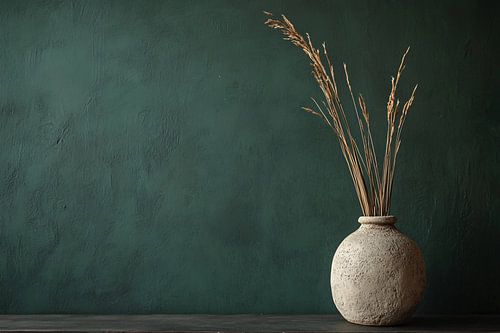 Stijlvolle vaas met droogbloemen