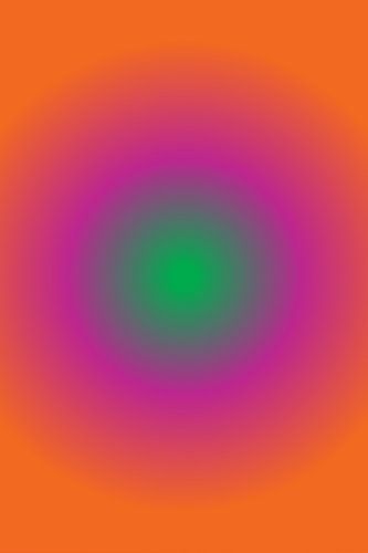 Speelse jaren 70 kleurenvibes. Retro tinten in radiale stroming