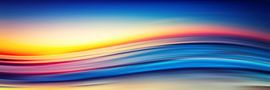Abstract Sunset I - Panoramic by ARTenyo⃤-
