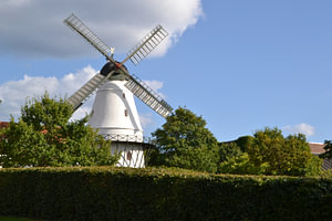 De molen van Sonderborg Denemarken op een mooie zomerdag