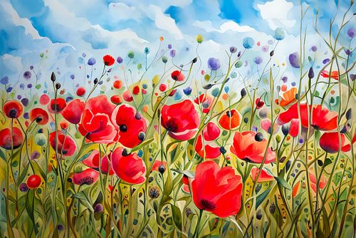 Poppies at the roadside