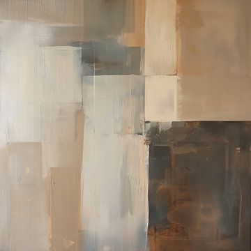 Abstract in taupe en bruin van Bert Nijholt