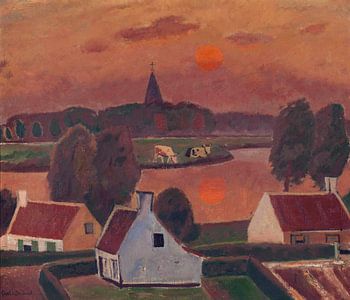 Village scene, Gustave De Smet, 1936