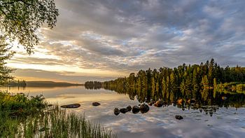 Zonsondergang Zweeds meer 3