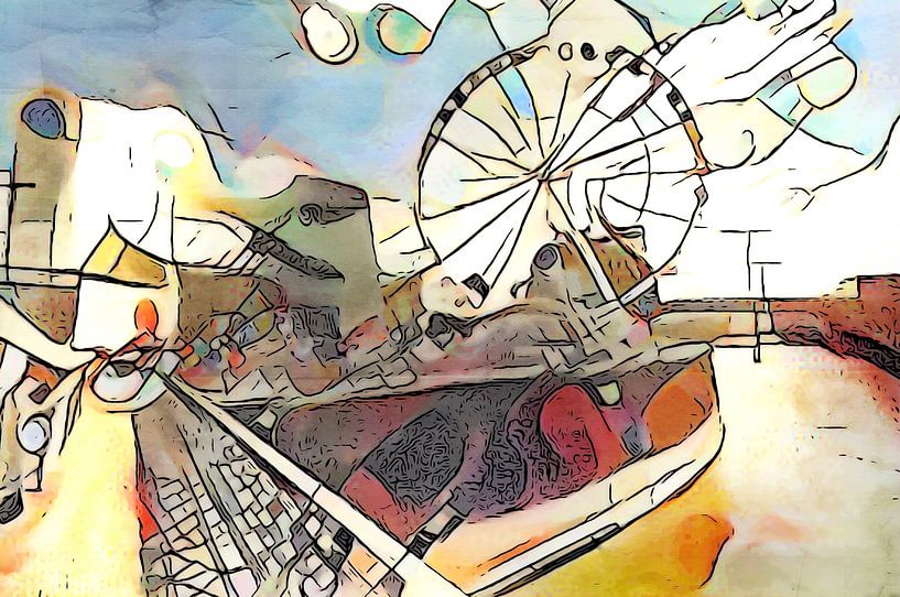 Ferris wheel next to the chocolate museum, Cologne by zam art